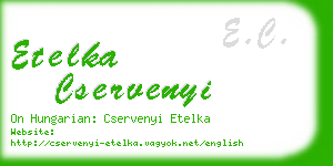 etelka cservenyi business card